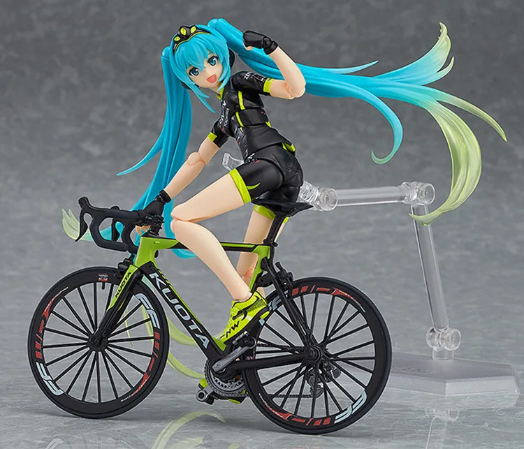 14 см аниме фигурка Вокалоид Хацунэ Мику Figma 307 команда uyo поддержка Ver Велоспорт велосипед Модель Коллекция спортивная девушка кукла