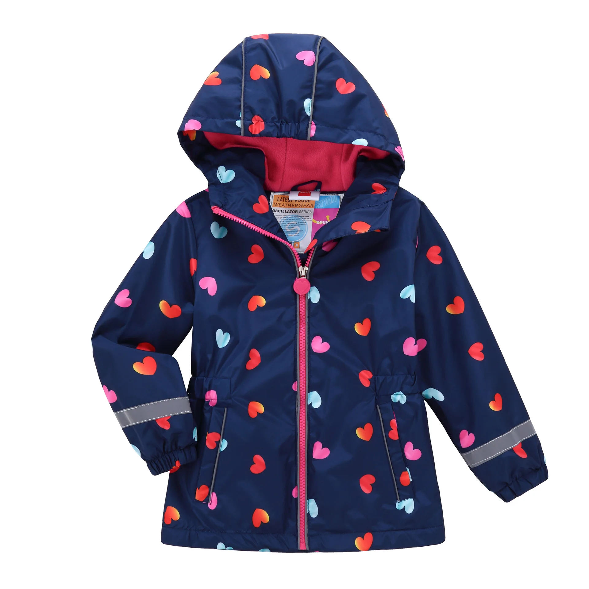 

New 2020 spring autumn child kid jackets baby girls windproof waterproof jackets double-deck inner polar fleece