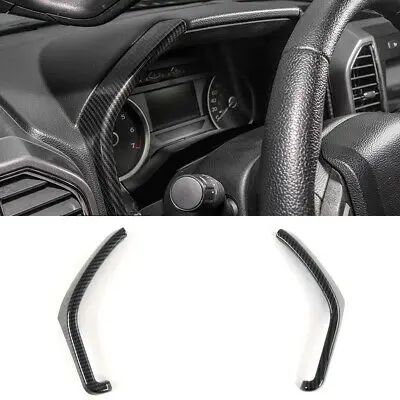 

2* Carbon Fiber Inner Dashboard Meter Panel Cover For Ford F150 F-150 2015-2020