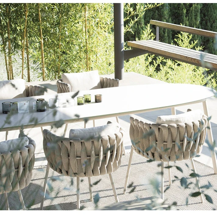 Цена по прейскуранту завода отель веревка обеденный набор патио мебель балкон