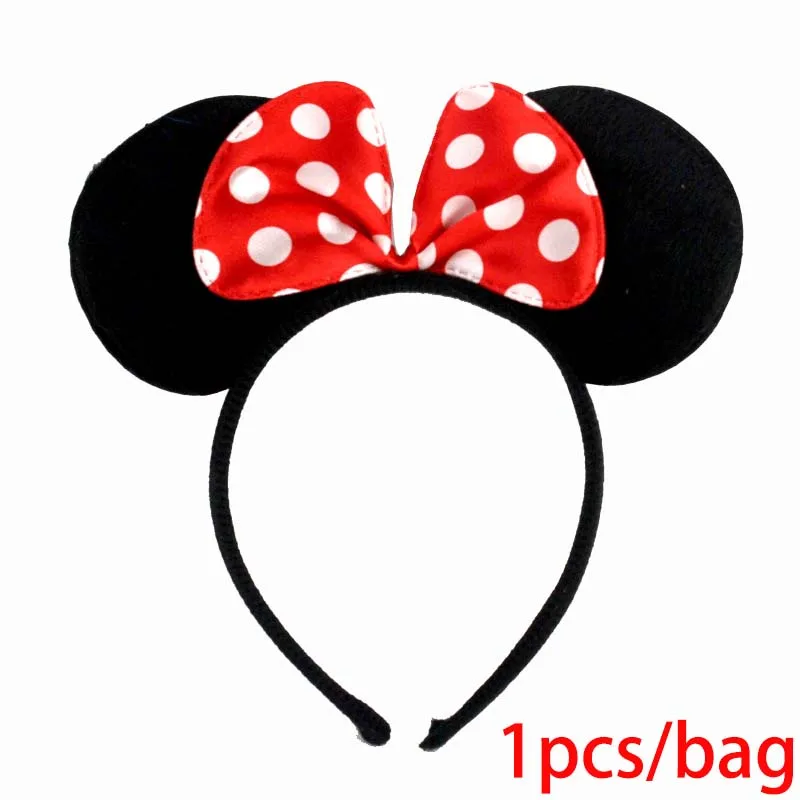 1pc Minnie head hoop 24 шт. обертки+ топперы Минни Микки Маус дизайн цветная бумага кекс украшения торта вечерние принадлежности - Цвет: 1pc Minnie head hoop