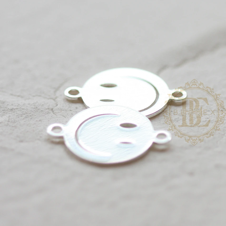 Твердая латунь Link - Happy Face 17*12 мм (4601C)