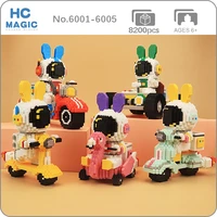 hc space rabbit astronaut racing car motorcycle scooter animal model mini diamond blocks bricks building toy for children no box