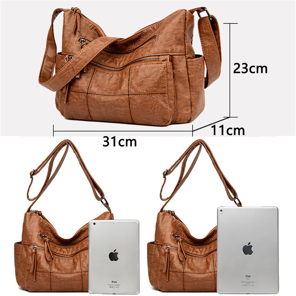 Сумка кросс-боди Женская из мягкой кожи Роскошный дизайнерский мессенджер на