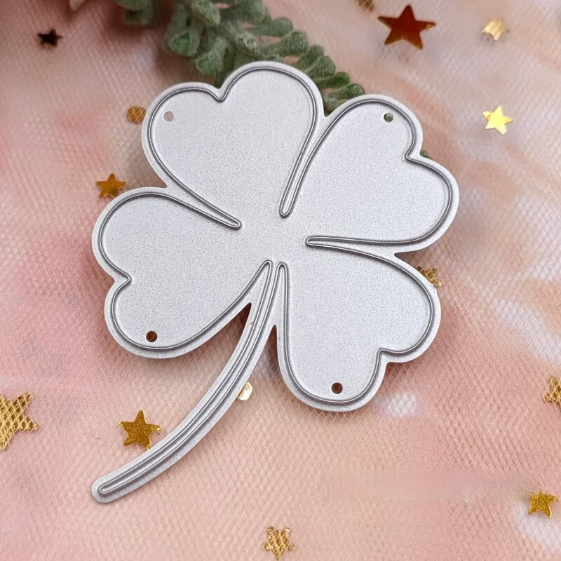 

Lngклоун четырехлистный клевер украшения металлические плашки DIY Скрапбукинг альбом украшения Тиснение бумажная карта ремесло