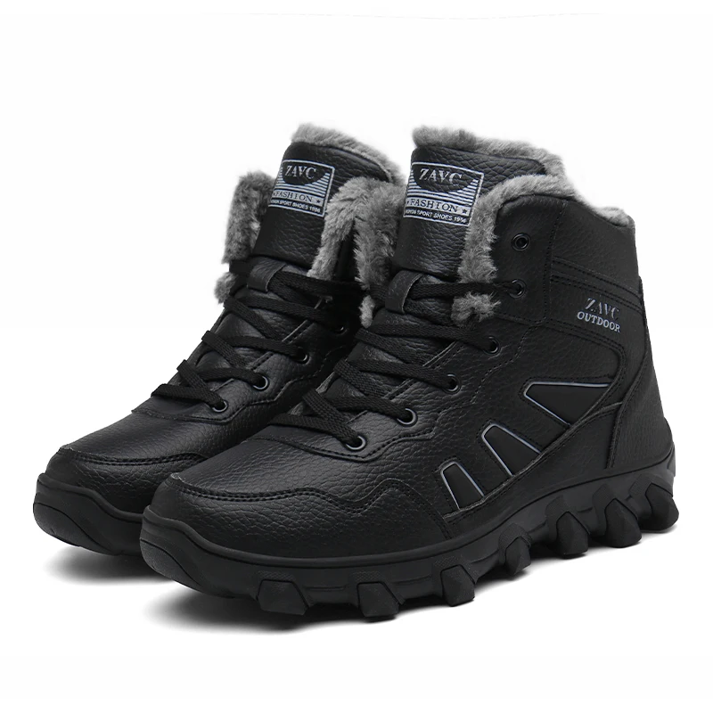 

Мужские зимние ботинки с высоким берцем, водонепроницаемые рабочие ботинки для активного отдыха, Походов, Кемпинга