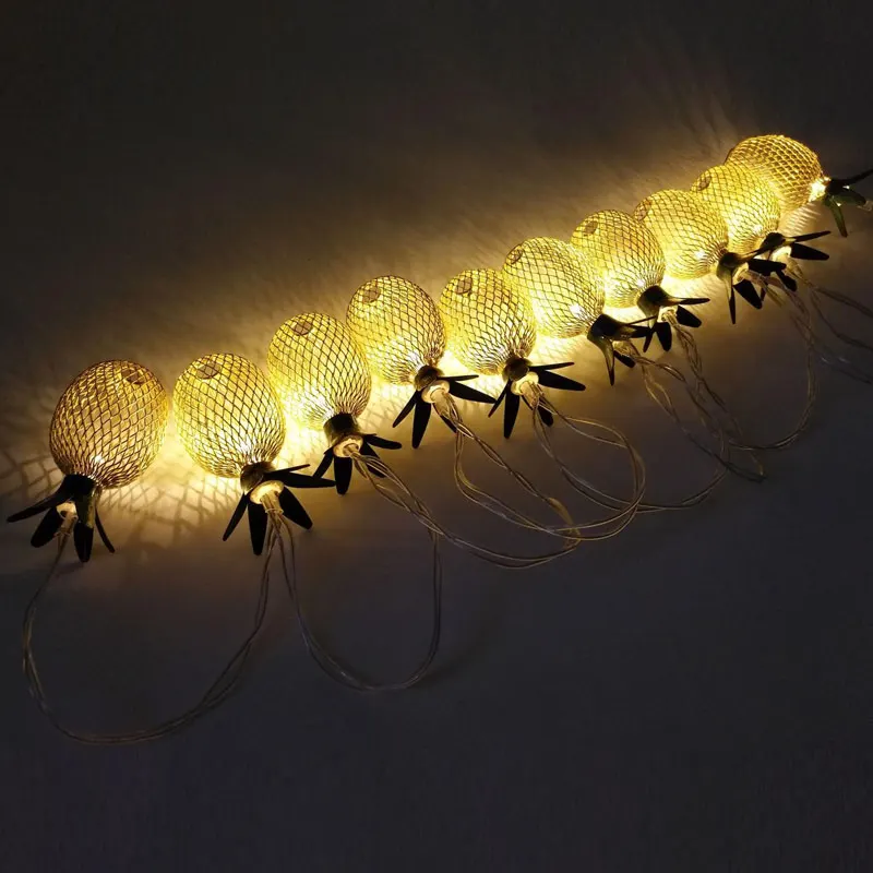 Экономичный светодиодный светильник гирлянда в форме ананаса для комнаты сада