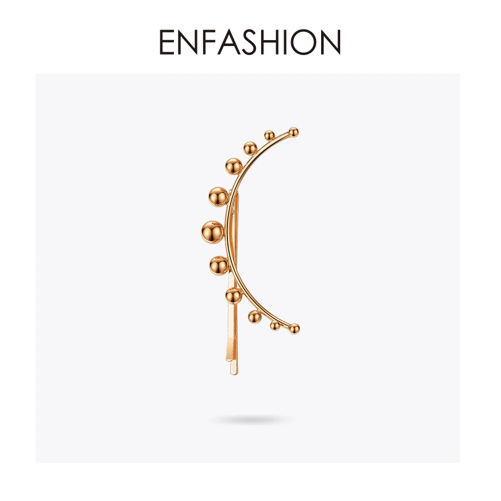 ENFASHION шариковые заколки для волос для женщин, аксессуары золотого цвета, заколки на голову, модные украшения для волос, подарки для девочек и друзей E1098 - Окраска металла: Rose gold color