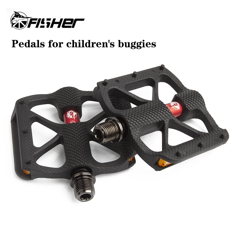 

Педали Fisher для детских велосипедов 14 мм, универсальная ось, нескользящая педаль, хромолибденовый стальной вал, велосипедные аксессуары