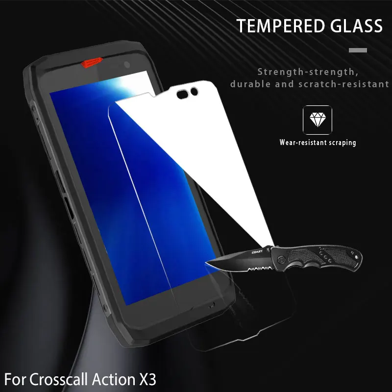 

Закаленное стекло для Crosscall Action X3, 2 шт., протектор экрана для Crosscall Action X 3 9H, твердая Взрывозащищенная защитная пленка