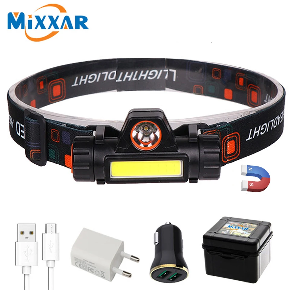 Светодиодный налобный фонарь ZK20 водонепроницаемый масштабируемый Магнитный USB