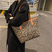 Leopard Shoulder Bag Women Big Black Brown Luxury Large Tote Bag With Zipper For Women New 2022 Trend Office Handbag Shopper