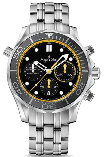 

Luxury New Men Speed Ceramic Bezel Fashion Stainless Steel Black Blue Yellow Red Chronograph Sapphire Waterproof Watches