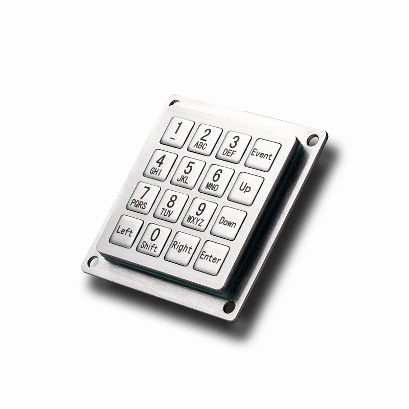 16 Keys Waterproof Access Control ATM Terminal Vending Machine 4X4 Stainless Steel Industrial Numeric Rugged Metal Keypad | Компьютеры и
