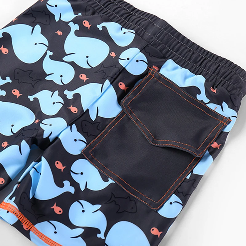 Kids Boy Swimsuit Two-Piece Trunk Beach Cap 2021 Child SwimBaby Striped Shark Long-sleeved Whale Swimwear For Children Swimsuits