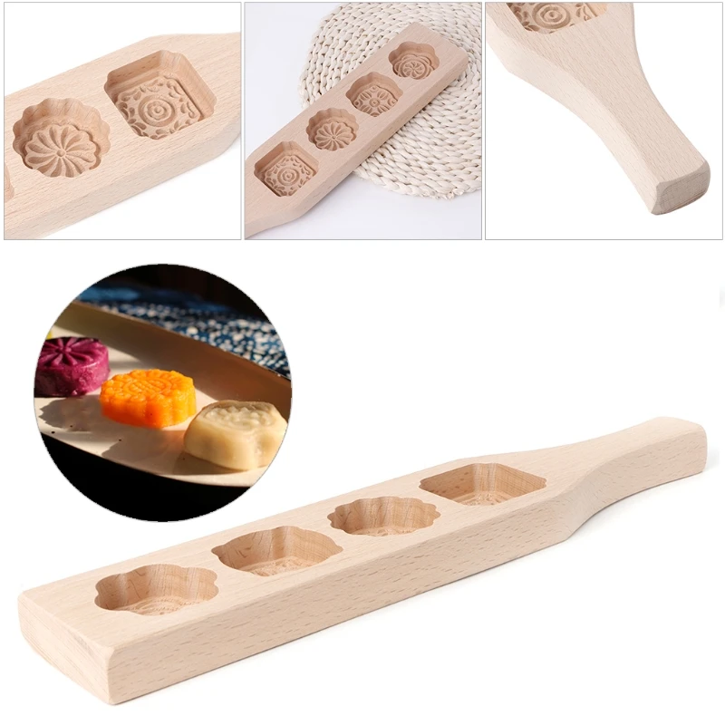 Деревянная форма для маффинов с 4 цветами мыла ручной работы печенья и шоколада