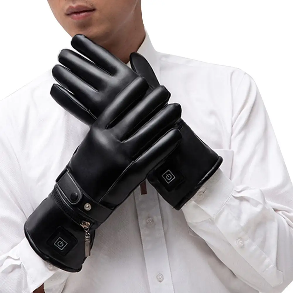 

Motorcycle Electric Heated Gloves Temperature Adjustment Touch Screen Hand Warmer Skiing Safety Electric Heated Glove For Winter