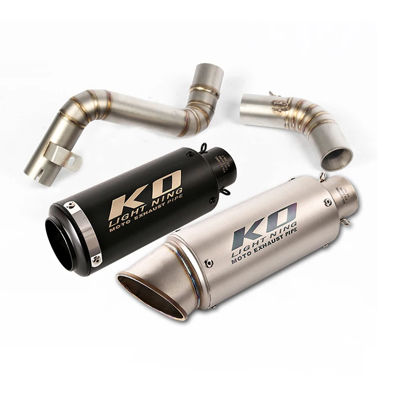 

Motorcycle Exhaust Pipe Middle Slip On 51mm Mufflers No DB Killer Escape Delete Catalyst Modified for Duke 390 200 2012-2016