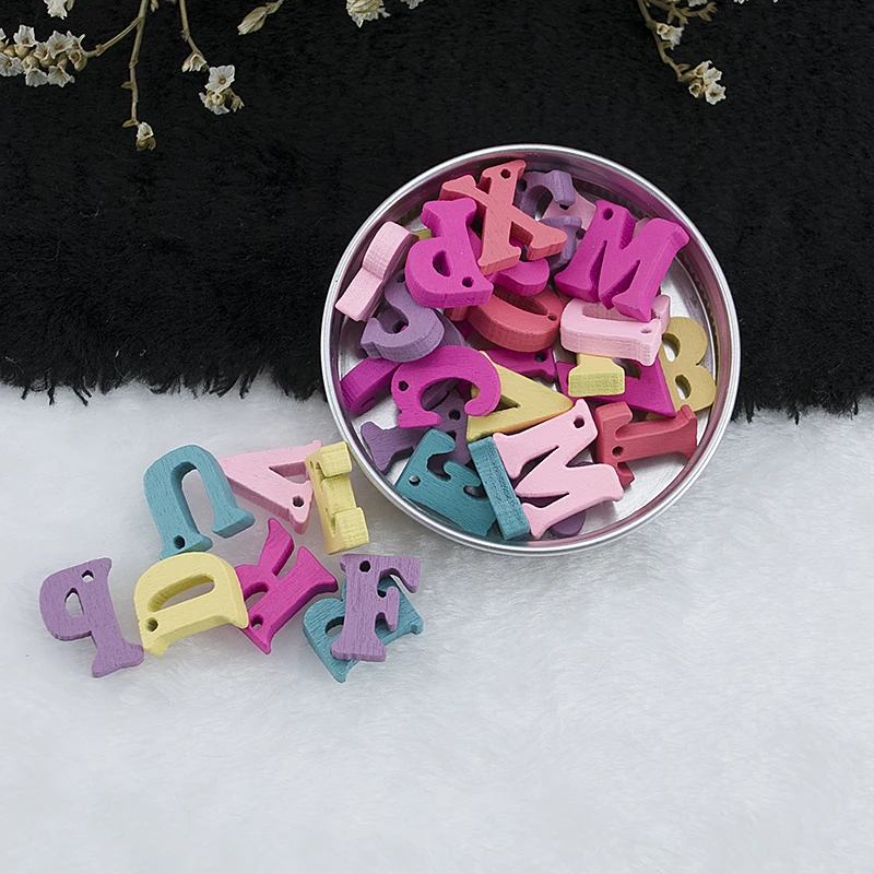 26 шт./лот буквы английского алфавита Смешанные Разноцветные деревянные домашние