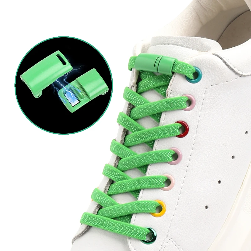 

Elastic Shoelaces Magnetic Metal Lock No Tie Shoe Laces For Sneakers Quickly Put On And Take Off In 1 Second Lazy Shoelace