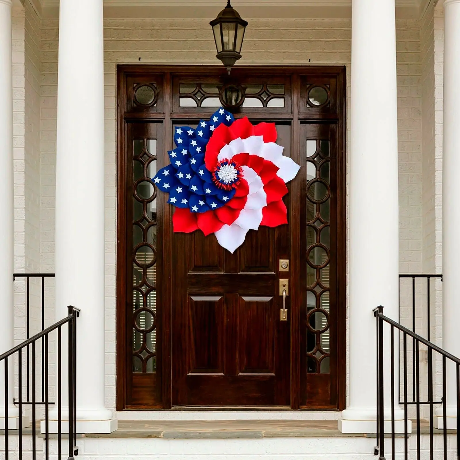 

Outdoor Ornament Wreaths Home Hanging Pendants American Independence Day For Festival Garland 40CM Artificial Front Door Decor