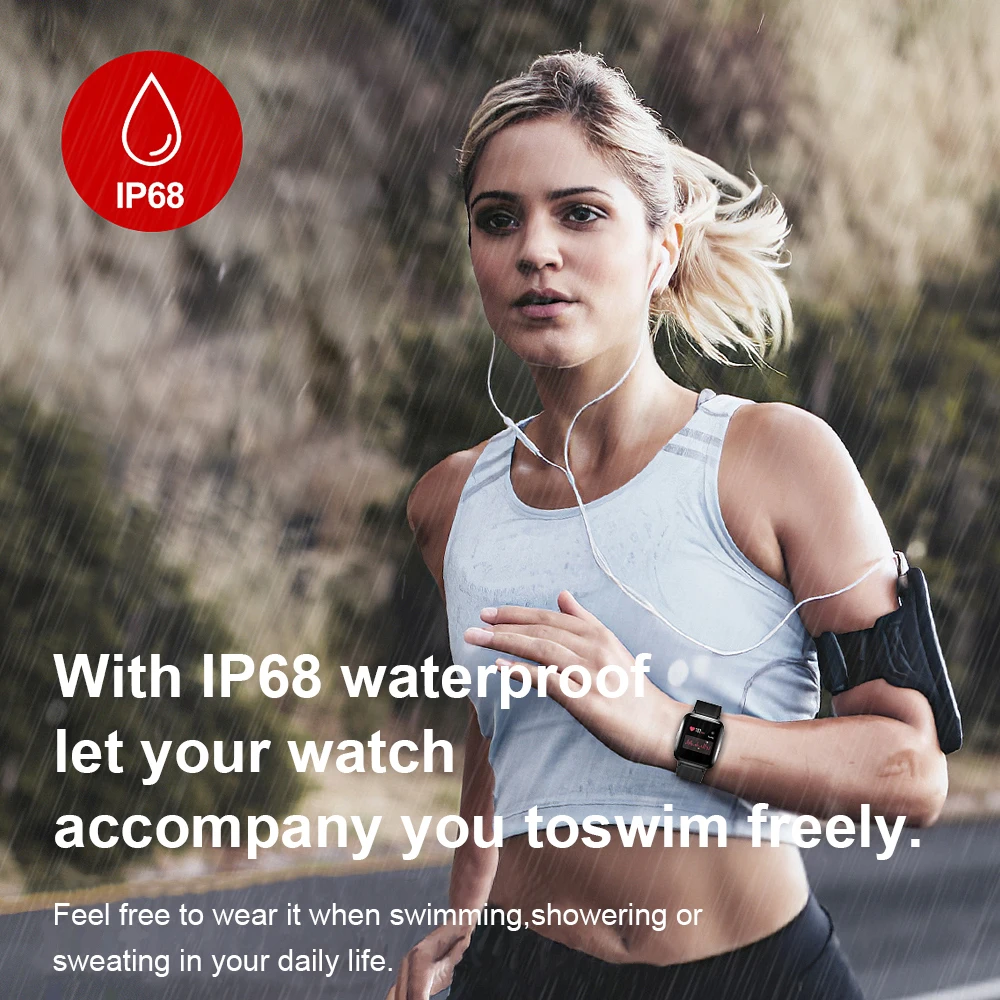 

11mm Super Slim Men Women Fashion Smart Watch Heart Rate Blood Pressure Blood Oxygen Monitoring Waterproof Pedometer