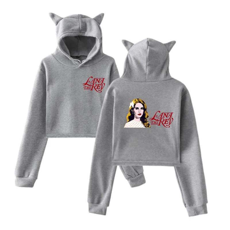 

Cat Ear Hoody Lana Del Rey Simple pattern Hoodies girls Casual Sportswear Hoody Fashion Sportswear Tops Cotton Pullover Hot Sale