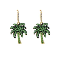 new fashion creative diamond studded coconut tree shape earrings european and american ins wind girls earrings earrings for girl