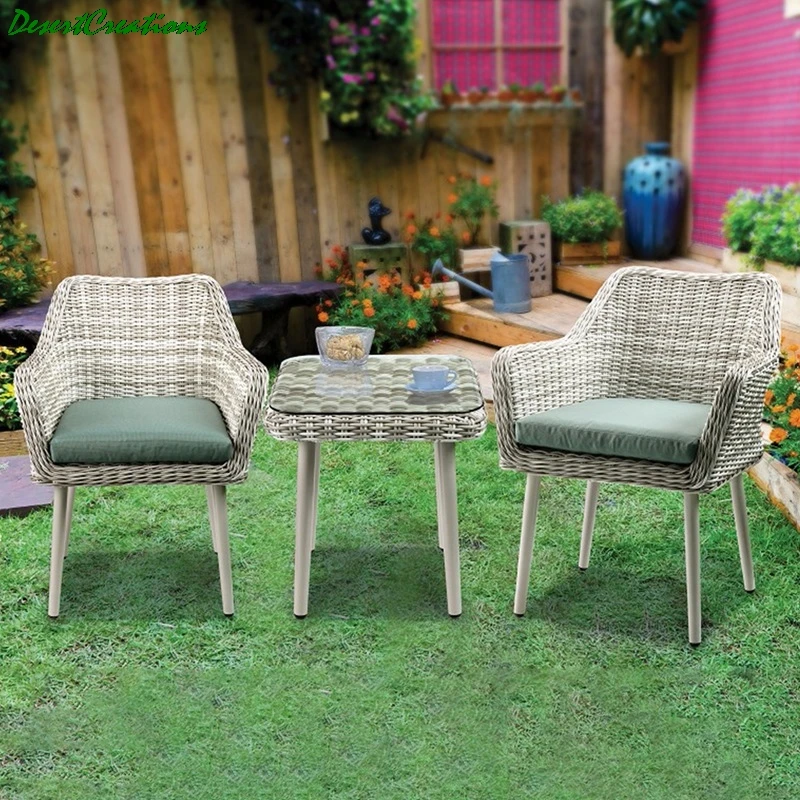 

Набор из 3 предметов для патио, уличная плетеная мебель для патио, современный набор для бистро, ротанговый стул, наборы для разговора с кофе...