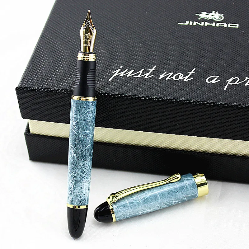Высокое качество Iraurita перьевая ручка Роскошный Jinhao 450 полностью металлические золотые ручки с зажимом канцелярские принадлежности для офиса и школы