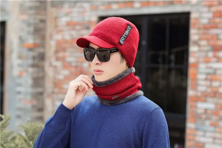Зимние шапки Skullies Beanies, зимние шапки бини для мужчин и женщин, шерстяной шарф, шапки, Балаклава, маска, шапка, вязаная шапка, новинка