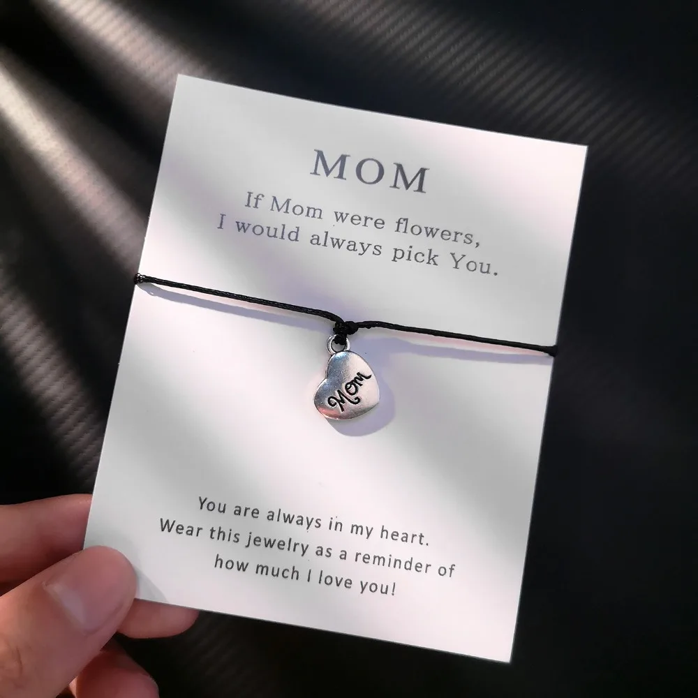 Belleper Make a Wish/Friendship/Mom Love Card Turtle Adjustable Fashion High Quality Bracelet Charm Female New Unique Jewelry