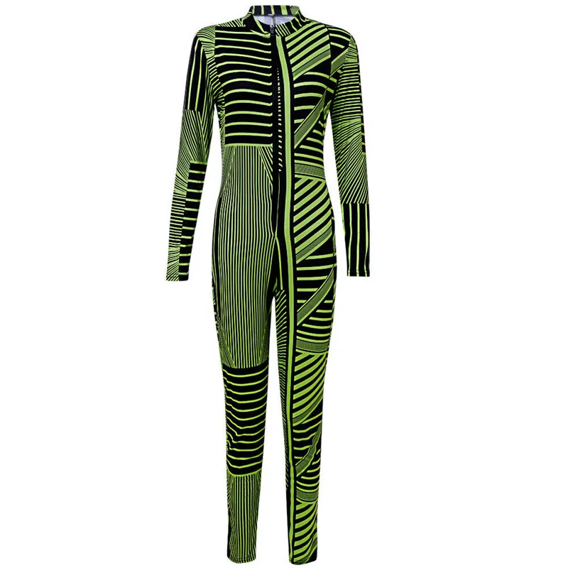 

Fall Winter Warm Jumpsuit Women Ladies Party Jumpsuit Romper Trousers New Printed Long Sleeve Casual Clubwear Playsuit Overalls