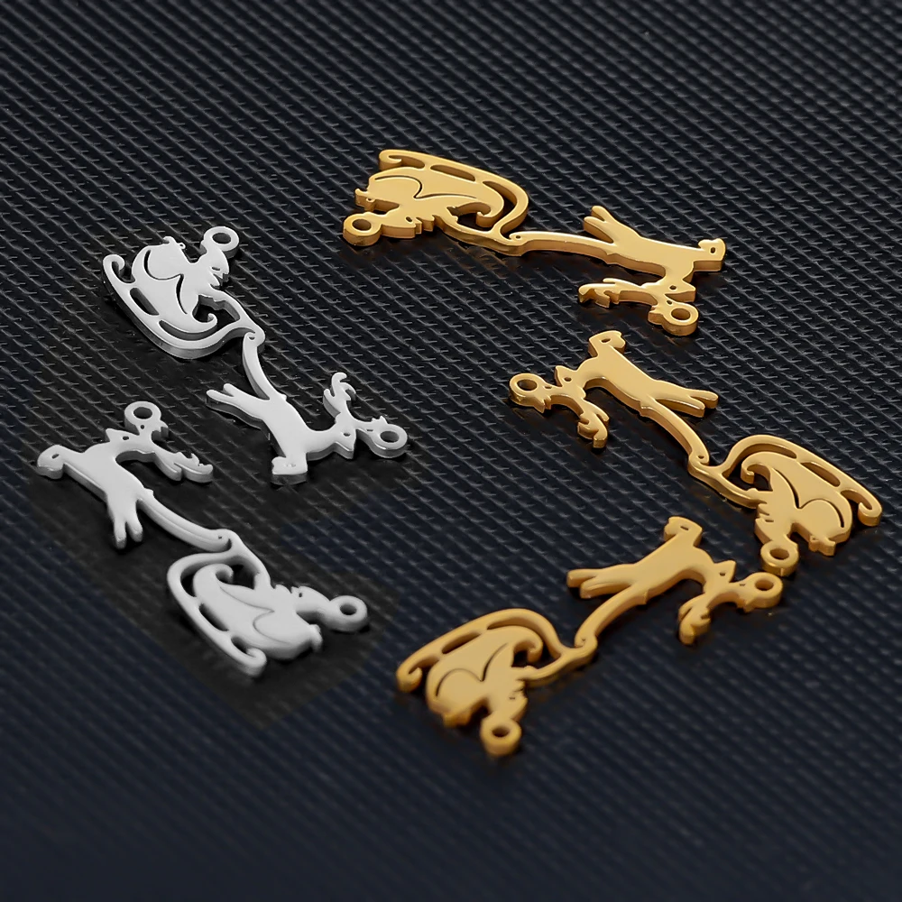 

Santa Claus Father Christmas Deer Shaped Stainless Steel Necklace Bracelet Charms Pendant Accessories for DIY Jewelry Making