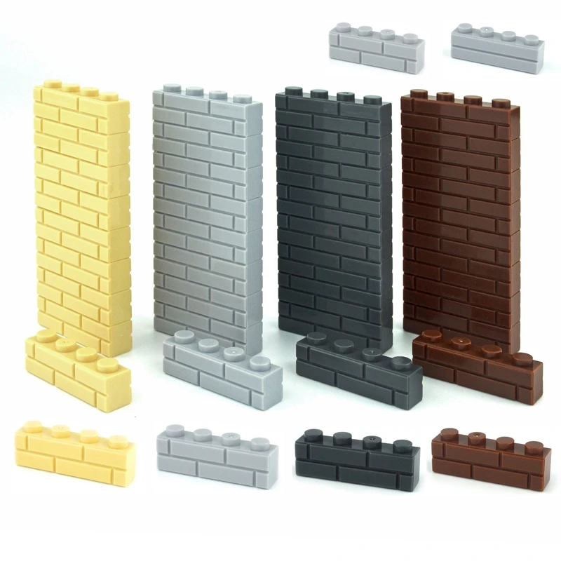 Строительные блоки MOC аксессуары для дверей окон толстые стены кирпичи 1x2 1x3 1x4
