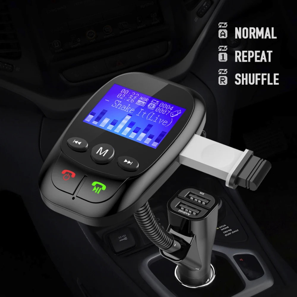 Wireless FM Transmitter Bluetooth AUX Radio Adapter Modulator Handsfree Music Mp3 Usb Player Audio Car Kit Cal | Автомобили и