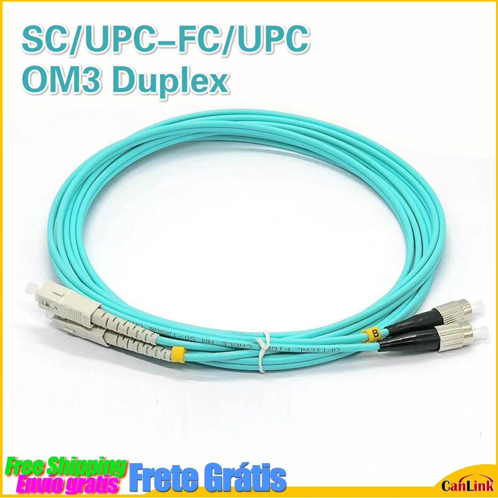 

Stock Ready SC/UPC-FC/UPC Multi-Mode OM3 OM3 Fiber Cable Multimode Duplex Fiber Optical Jumper Patch Cord 3M 5M 10M 15M 2Pcs Lot
