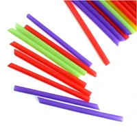 100pcs plastic straws big straws pearl milk tea smoothie party plastic bar accessories color matching 10x190mm