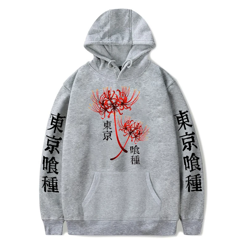 Hot Tokyo Ghoul Spider Lily Hoodie Anime Kanekiken Graphic Hoodie for Men Women Sportswear Tokyo Ghoul Cosplay Clothes Pullover