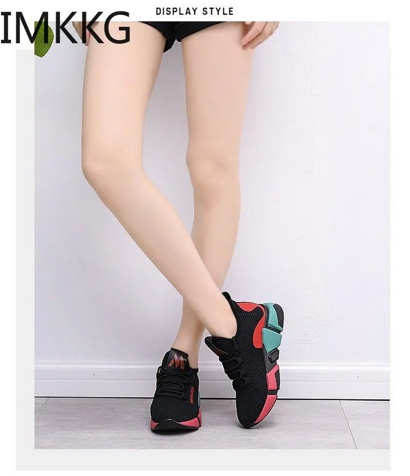 Новые модные женские кроссовки Женская повседневная обувь на плоской платформе