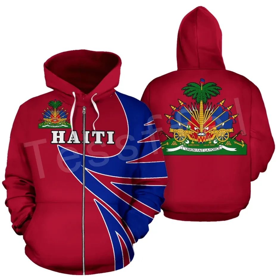 

Tessffel Country Emblem Flag Caribbean Sea Haiti Island Retro Pullover Men/Women Tracksuit Jacket 3Dprint Streetwear Hoodies A26