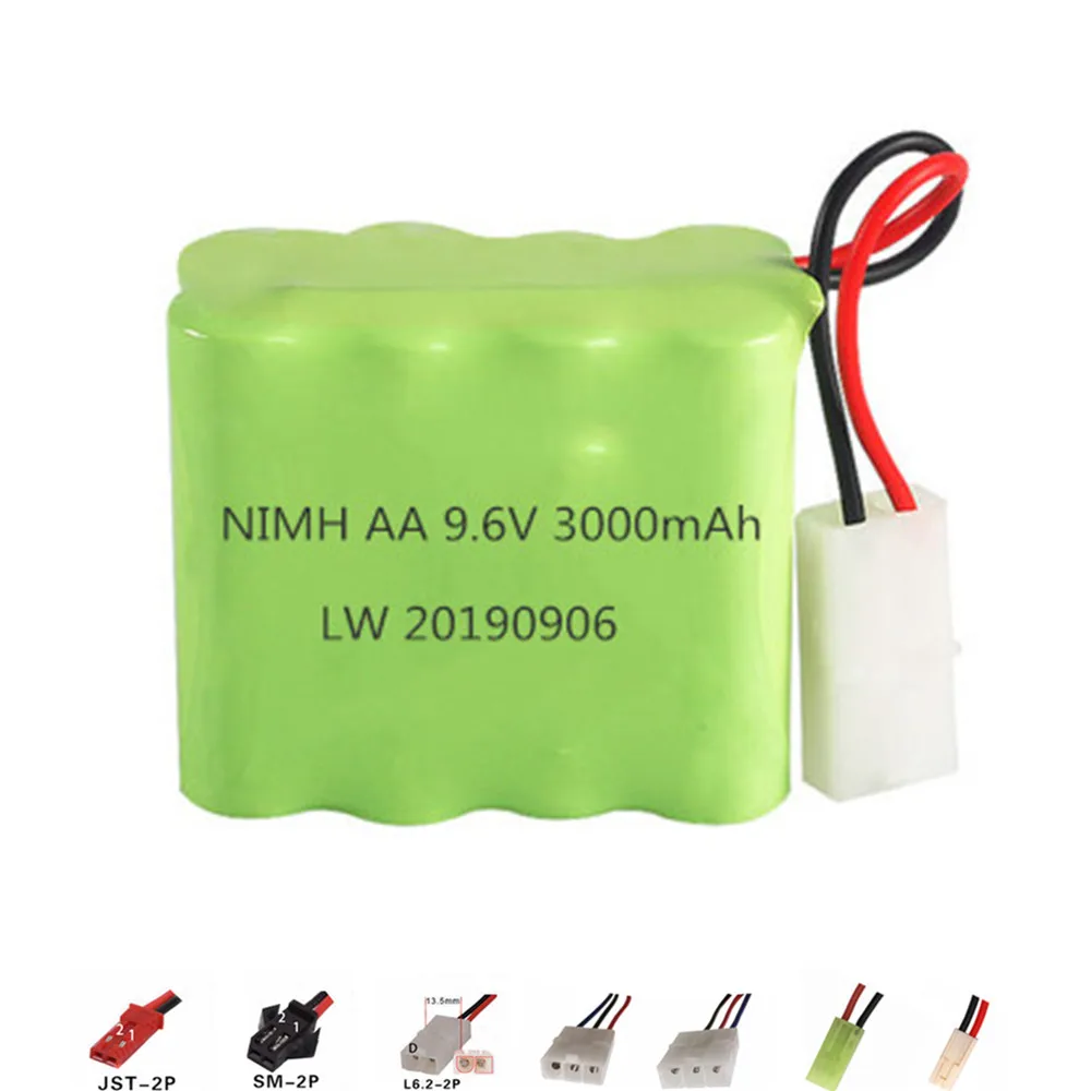 

9.6v 3000mAh NiMH Battery For Rc toy Tanks Trains Robot Gun Ni-MH AA 700mah 9.6v Rechargeable Battery 5Pcs For RC Boats Cars