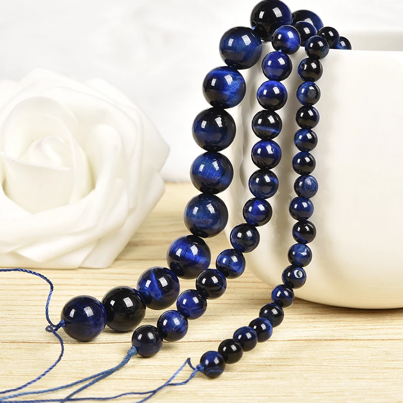 Натуральный камень лазурит синий тигровый глаз Агаты круглые бусины 4/6/8/10/12/14/мм