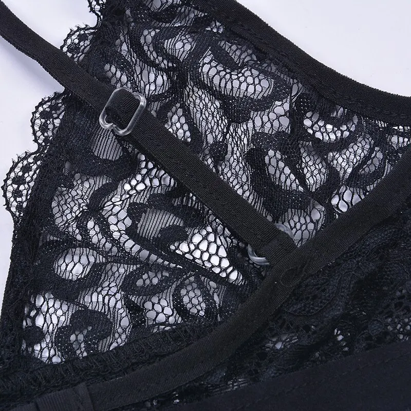 

Women's Sexy Lingerie Sexy Bra Set Erotic Underwear Set Female Transparent Bra Sets Lace Embroidery Lingerie Set Brassiere Mujer