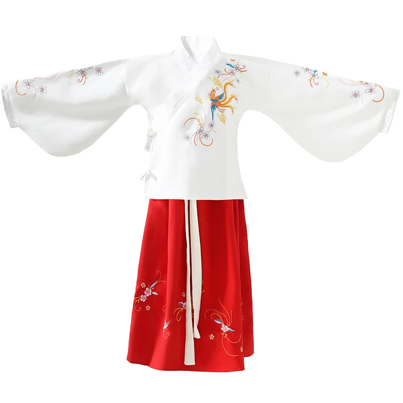 

Girls Hanfu Children's Costumes Chinese Costume Tang Costume Super Fairy Skirt Little Girl Skirt Guzheng Costume Autumn Winter