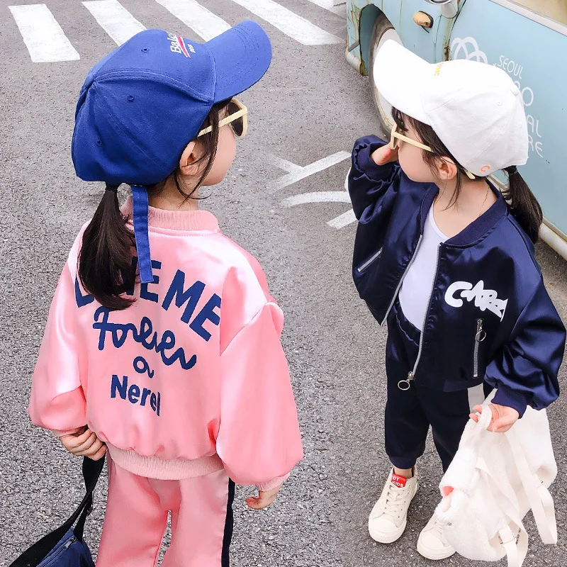 Девушка осень движения костюм 20192 детские детская одежда 3 с половиной лет