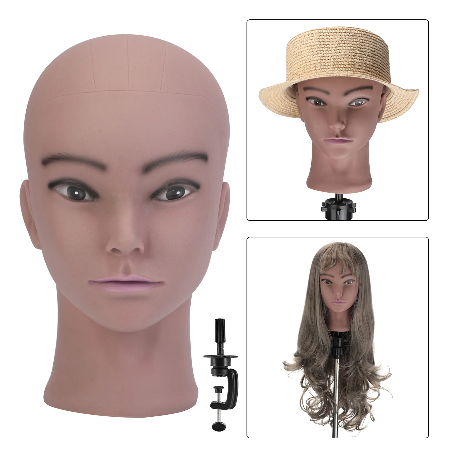 20 ''афро лысый манекен головной парик делая стиль отображения Парикмахерская