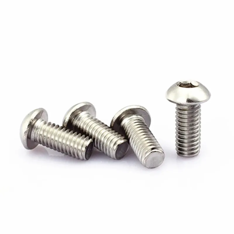 Винтовые болты 100 шт./лот M2x6 мм M2 * 6 юаней с полукруглой головкой из нержавеющей