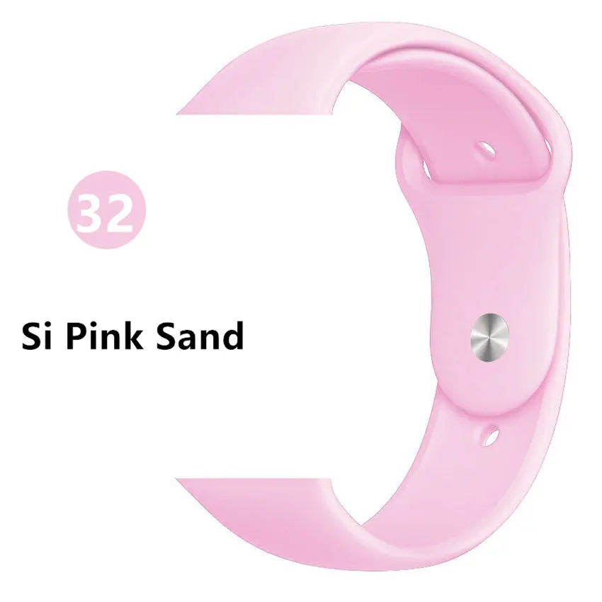 Si Pink Sand 32 Ремешок для apple watch 5 4 ремешок apple watch 44 мм 40 мм iwatch 3 2 1 ремешок 42 мм 38 мм для хорошего клиента - Цвет ремешка: Si Pink Sand 32