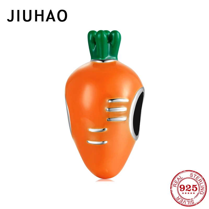Животные серебро 925 пробы Нежный маленький морковно-оранжевый цвет